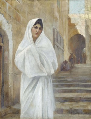 The woman in white